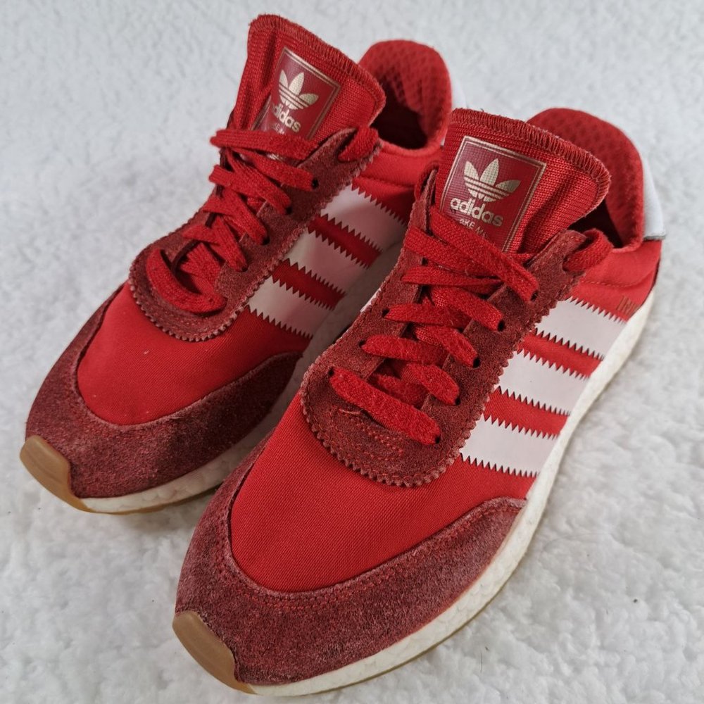 Adidas Iniki Runner Men's Size 6 Red White Gum Running Sneaker Shoes BB2091